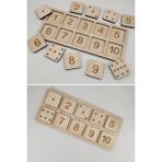 Marwin Craft Ahşap Matematik Tahtası, Montessori Sayı Bulmaca, Yürümeye Başlayan Çocuk Aktivitesi