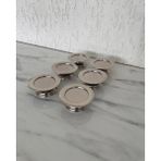 Marys Concept 6’lı Gümüş Ayaklı Mini Lokumluk Kahve Yanı Sunumluk 8 cm