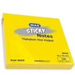 Mas 3659 76x76 mm 100 Sayfa Neon Sarı Renk Yapışkanlı Not Kağıdı