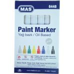 Mas 6448 Paint Marker Demirbaş Kalemi Beyaz 6 Adet