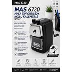 Mas 6730 Siyah Masa Tipi Orta Boy Kollu Kalemtıraş