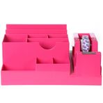 Mas 815 Koyu Pembe Masaüstü Organizer Kalemlik Seti