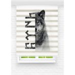MAS Bozkurt ve Kurt Başlı Desenli Dijital Baskılı Zebra Stor Perde - 100 x 280 cm - Çok Renkli