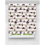 MAS Çocuk Odası Için Örümcek Adam Desenli Baskılı Zebra Perde – Eğlenceli ve Enerjik Tasarım - 220 x 260 cm - Çok Renkli