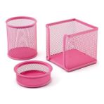 Mas MAS505 Pembe Perfore Masaüstü Organizer Set
