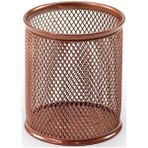 mas masa üstü kalemlik metal perforeli silindir rose gold 500 - YOk