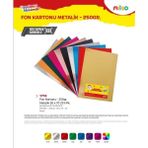 Mas Mileo Fon Kartonu Metalik 250GR 50X70 25’li Paket Gümüş Hamurdan Boyalı 1710 - Renkli