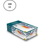 Mas Pvc Kart Poşeti Oval 54X86 Siyah Şeritli 100 Lü