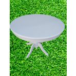Masa 17363 Baba Ihlamur Ayak Açılır Klasik 100Cm Ahşap Mdf Beyaz Lake El Yapım