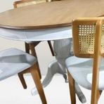 Masa 90182 Sandaly Tk 90182 Ihlamur Baba Ayak Mdf Tabla 120 Beyaz Ceviz El Yapım