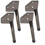 Masa Ayakları, Modern Stil Metal Mobilya Ayakları 4'lü Set Endüstriyel Koltuk Ayakları Dolap Ayakları Yatak Ayakları TV Masa Ayakları Sehpa Gümüş 200 mm