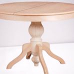 Masa Baba 14559 ıhlamur Ayak Kayın Kaplama MDF Tabla Çap 120 Açıl El Yapım