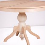 Masa Baba 14559 ıhlamur Ayak Kayın Kaplama MDF Tabla Çap 120 Açıl El Yapım