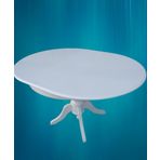 Masa Baba 17385 Ihlamur Ayak Açılır Klasik120 Ahşap MDF Parlak Beyaz Lake El yapı