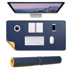Masa Desk Mat 90X45 Cm – Geniş Çift Taraflı Deri Mouse Pad Kaymaz Masa Koruyucu