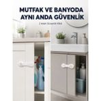 Masa Dostu 2'li Dolap ve Çekmece Güvenlik Kilidi Seti Tdms-07 - 1