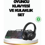 Masa Dostu HN01 Kulaklık ve PG-8018 Oyuncu Klavyesi Set 10 W Güçle Yüksek Performans Sunar - Renkli