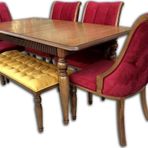 Masa Fitil 17997 Klasik Model Tk Kapitone Sandalye Tombul Ayak Ort Oturum El Yapı