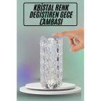 Masa Gece Lambası Şık Dayanıklı Sensörlü Şarjlı Kristal Lamba