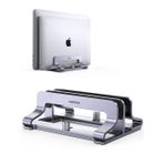 Masa için Dikey Dizüstü Bilgisayar Standı Çift Yuvalı Dizüstü Bilgisayar Standı Tutucu Ayarlanabilir Dock Alüminyum Masaüstü Standı MacBook , Surface Laptop 4, LG Gram 17 ile