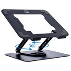 Masa için Dizüstü Bilgisayar Standı Ayarlanabilir Yükseklik, Dizüstü Bilgisayar için Alüminyum Alaşımlı Döner Bilgisayar Standı, 360° Dönebilen Tabanlı Macbook Standı, Masa için Ergonomik Dizüstü