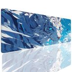 Masa Mat Büyük Fare Altlığı Kaplan XXL Oyun Mouse Pad Su Geçirmez Mousepad Kaymaz Büyük Masa Sümeni Mat, Masa Koruyucu Kaymaz Tabanlı Yazma Kolay Temizlenen Ofis Masası Aksesuarları 900 x 500 x 4 mm 4