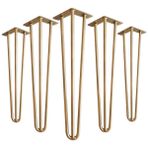 Masa Mobilya Ayakları İçin Metal Altın Gold Firkete Takımı 60 Cm