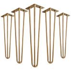 Masa Mobilya Ayakları İçin Metal Altın Gold Firkete Takımı 65 Cm