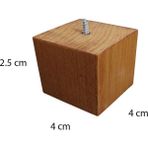 Masa - Mobilya - Ünite - Koltuk- Kanepe- Ahşap Ayak Takoz Yükseltici - Ceviz - 2.5 cm