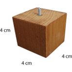 Masa - Mobilya - Ünite - Koltuk- Kanepe- Ahşap Ayak Takoz Yükseltici - Ceviz - 4 cm