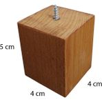 Masa - Mobilya - Ünite - Koltuk- Kanepe- Ahşap Ayak Takoz Yükseltici - Ceviz - 5 cm