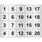 Masa Numarası, Dolap Numarası Metal 1 - 20 (5X5CM Arkası Yapışkanlı)