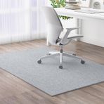 Masa Sandalye Paspası Kaymaz Zemin Paspası Ofis Koltuğu için Yıkanabilir Halı Genç Yatak Odası için Su Emici ve Kesilebilir Zemin Koruyucu Paspas, Tekerlekler için Açık Gri 120 cm × 150 cm