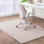 Masa Sandalyesi Paspası Kaymaz Ofis Koltuğu Paspası Yıkanabilir Halı Genç Odası Su Emici ve Kesilebilir Zemin Koruyucu Mat Ofis Sandalyesi Tekerlekleri için Kırık Beyaz 100 cm × 100 cm