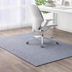 Masa Sandalyesi Paspası Kaymaz Ofis Koltuğu Paspası Yıkanabilir Halı Genç Odası Su Emici ve Kesilebilir Zemin Koruyucu Paspas, Tekerlekler için Kırık Beyaz 100 cm × 100 cm