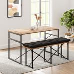 Masa Takımı Bench Bank Minderli Masa Seti 120X60 Mutfak Ve Yemek Masası Çam 1562