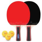 Masa Tenisi 2 Oyuncu Set 2 Masa Tenisi Yarasalar 3 Ping Pong Topları ile Raketler Öğrenciler Başlayanlar için