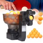Masa Tenisi Robotu, Otomatik Top Sunucusu, Top Makinesi Ping Pong Makinesi, Çok Yönlü Küresel Yay, 36 Türlü Spin Topu, Ayarlanabilir Döner Düğme, 100 Ping Pong Topu