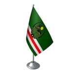 Masa Üstü Çeçenistan İçkerya Bayrağı Krom Direk Masa Bayrak Seti