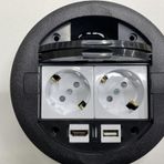 Masa Üstü Priz Siyah+ 2 Ad. Priz+1 Ad. Hdmı+1 Ad. USB Geçiş