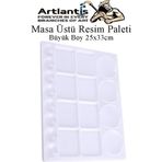 Masa Üstü Resim Paleti 1 Adet 20 Hazneli Boya Paleti 25X33 cm Sanatsal Boyalar İçin Büyük Palet Akrilik Boya Yağlı Boya