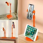 Masa Üstü Tablet Ve Telefon Tutucu Plastik Aparat Turuncu Telefon Standı (5365)