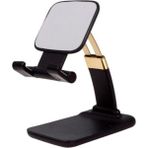 Masa Üstü Telefon / Tablet Standı Kademeli Yükseklik Ayarlı Telefon Tutucu Stand - Siyah