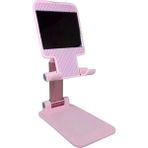 Masa Üstü Telefon ve Tablet Tutucu Aynalı Pembe Renk