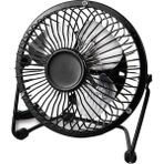 Masa Üstü USB Fan Soğutucu Vantilatör Klima - Metal Serinletici Mini Vantilatör - USB Girişli - Siyah