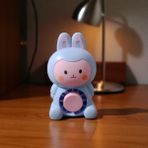 Masa Üstü Vantilatör Mini Tavşan Fan Vantilatör Usb Şarjlı Işıklı Mavi Pembe