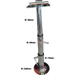 MASA VE KOLTUK AYAĞI 3 KADEMELİ KROM 33-78CM TEKNE, YAT VE KARAVAN