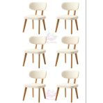Masal Ahşap Gürgen Sandalye 6 Lı Set Cafe,Restaurant,Mutfak,Salon,Yemek Odası Sandalyesi