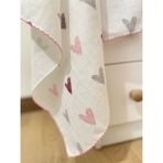 Masal Baby Kids Kız Bebek Patik & 80X90 cm Müslin Battaniye / Kız & Erkek Bebek Hediyelik / Mevlit Patiği - Mor - Pembe