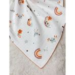 Masal Baby Kids Müslin Battaniye 80X90 cm / Müslin Örtü Bebek/çocuk/yeni Doğan/ Çok Amaçlı Müslin Bez - 1 - Ekru